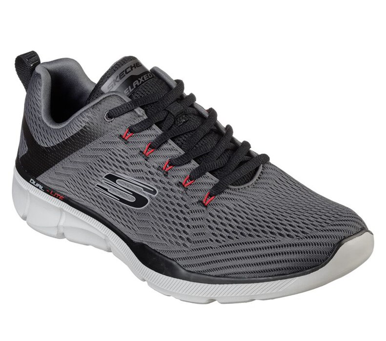 Skechers Relaxed Fit: Equalizer 3.0 - Mens Sneakers Grey/Black [AU-WH1720]